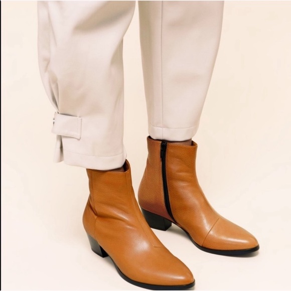 Charlotte Stone Ankle Bootie Cognac Leather 9 - Picture 11 of 11